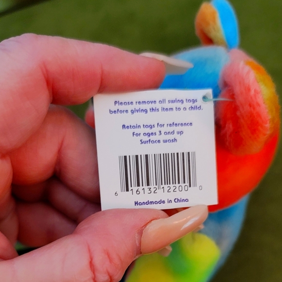 Bamm Beanos Vtg Collectible Ken Griffey Jr. Rainbow Tie Dye Bear #24 1998  9" NW - Picture 5 of 9